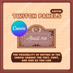 Twitch Panels Pack - Coffee