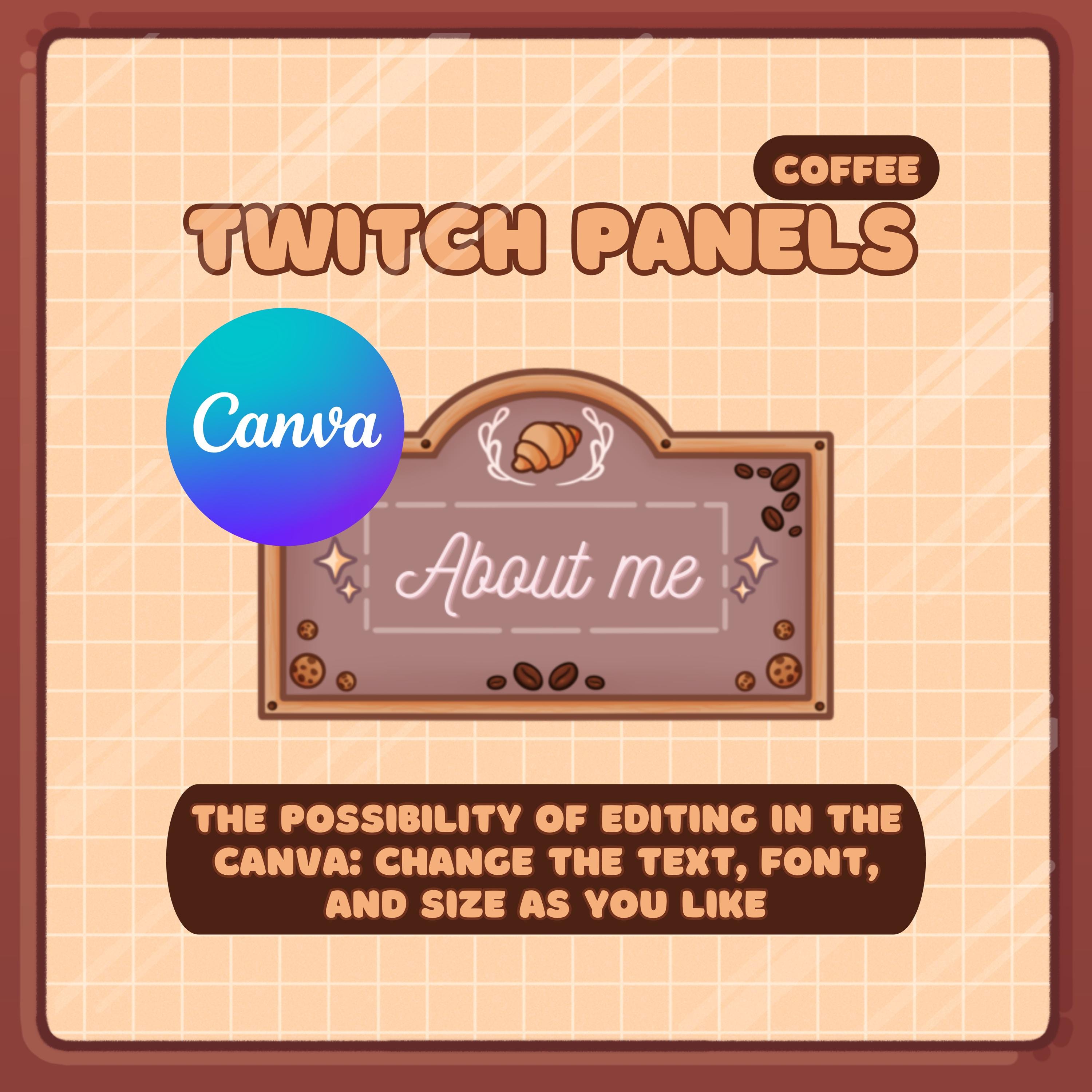 Twitch Panels Pack - Coffee