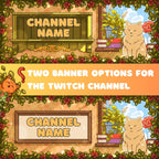 Twitch Panels & Banner Pack: Cozy Cats Style for Streamers & VTubers