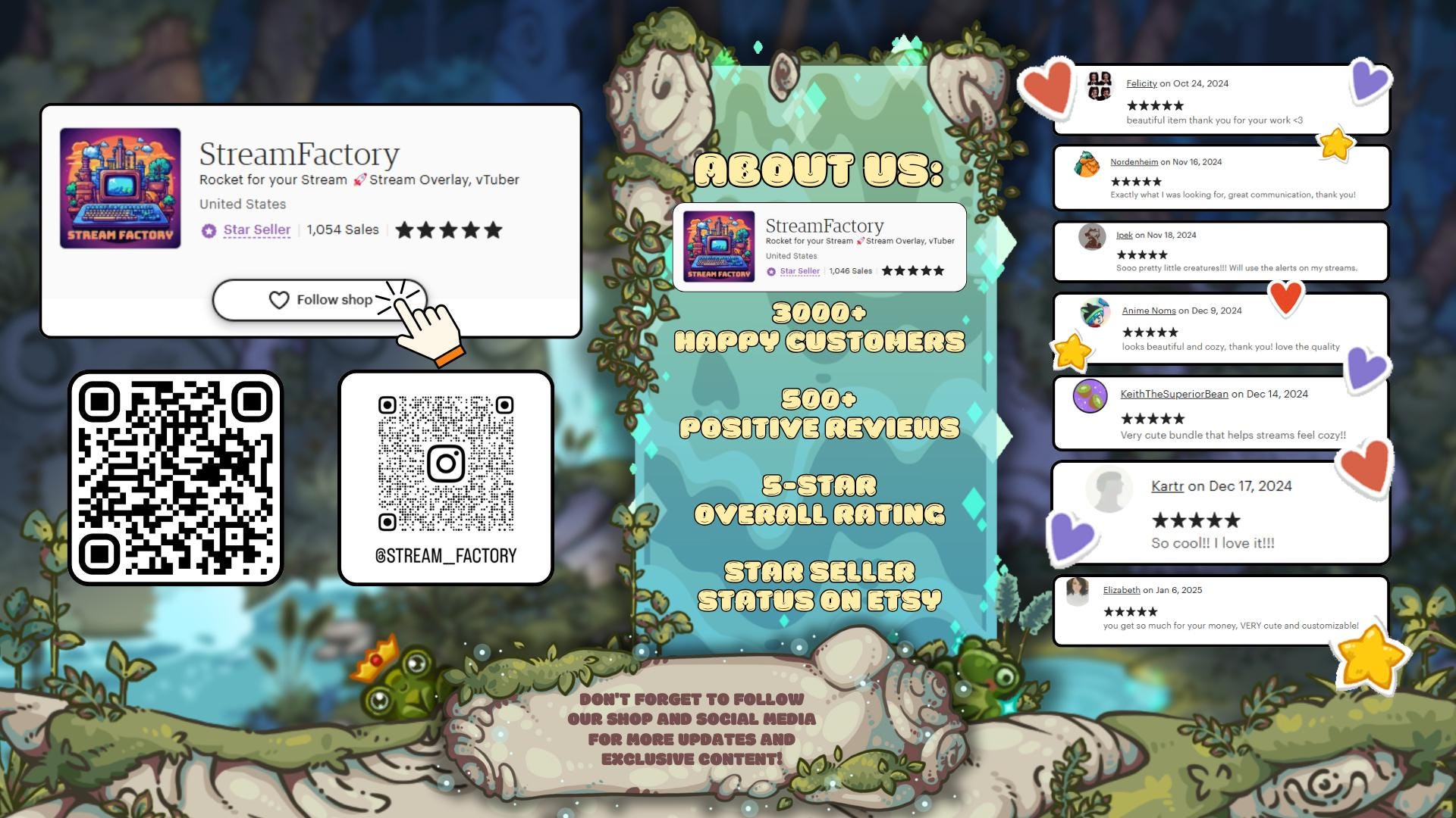 Animated Stream Screens in Enchanted Forest Theme