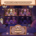 Animated Stream Screens Coffee Bunny Theme