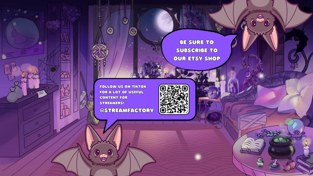 Animated background - Witch's Room | For VTubers & Streamers