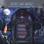 Animated Gothic Chat Widget – Ancient Gothic Tombstone with a Raven