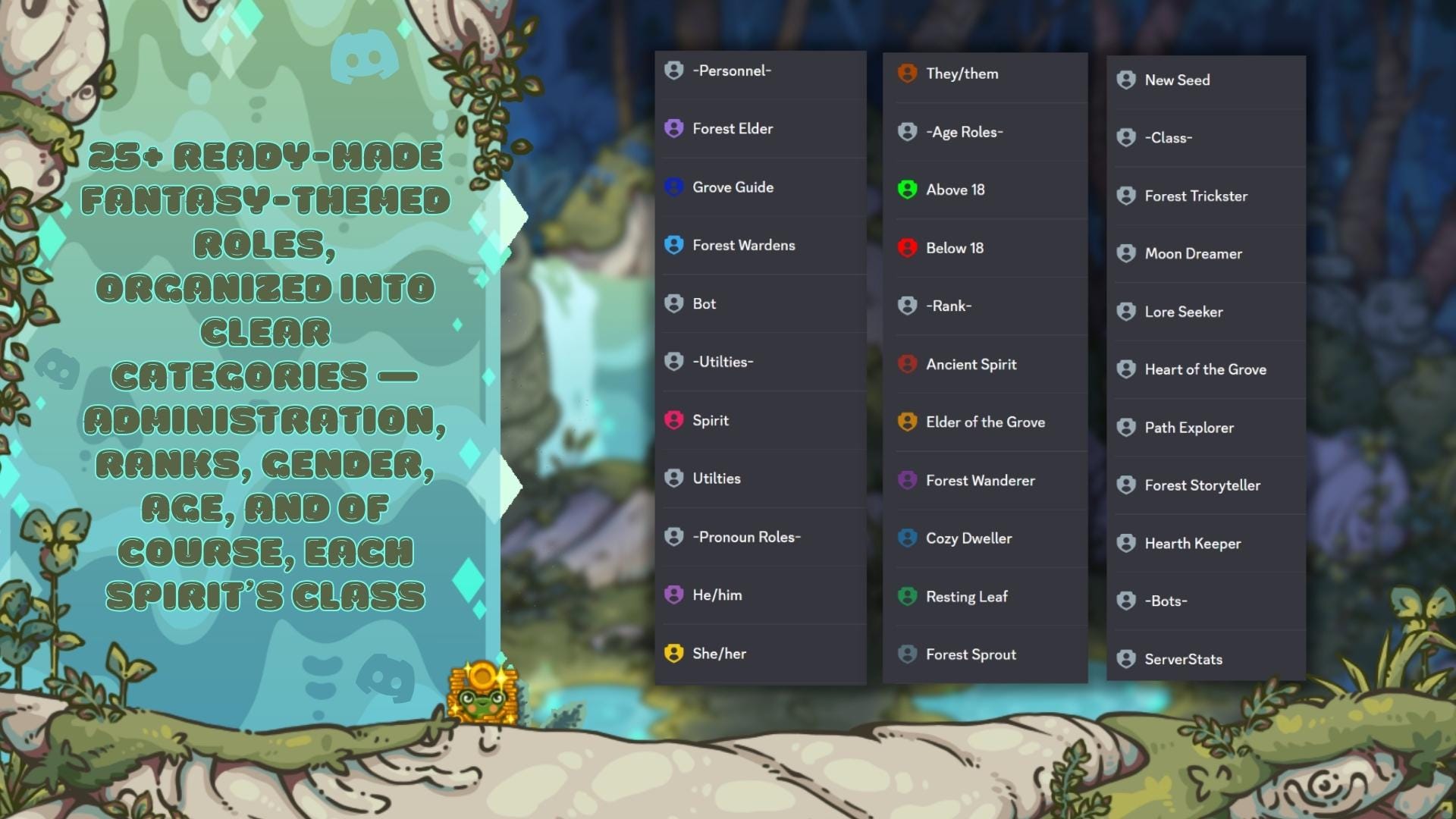 Enchanted Forest Discord Server Template – Cute Gaming & Roleplay Setup