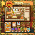 Animated Stream Overlay Pro Package: Cozy Cats