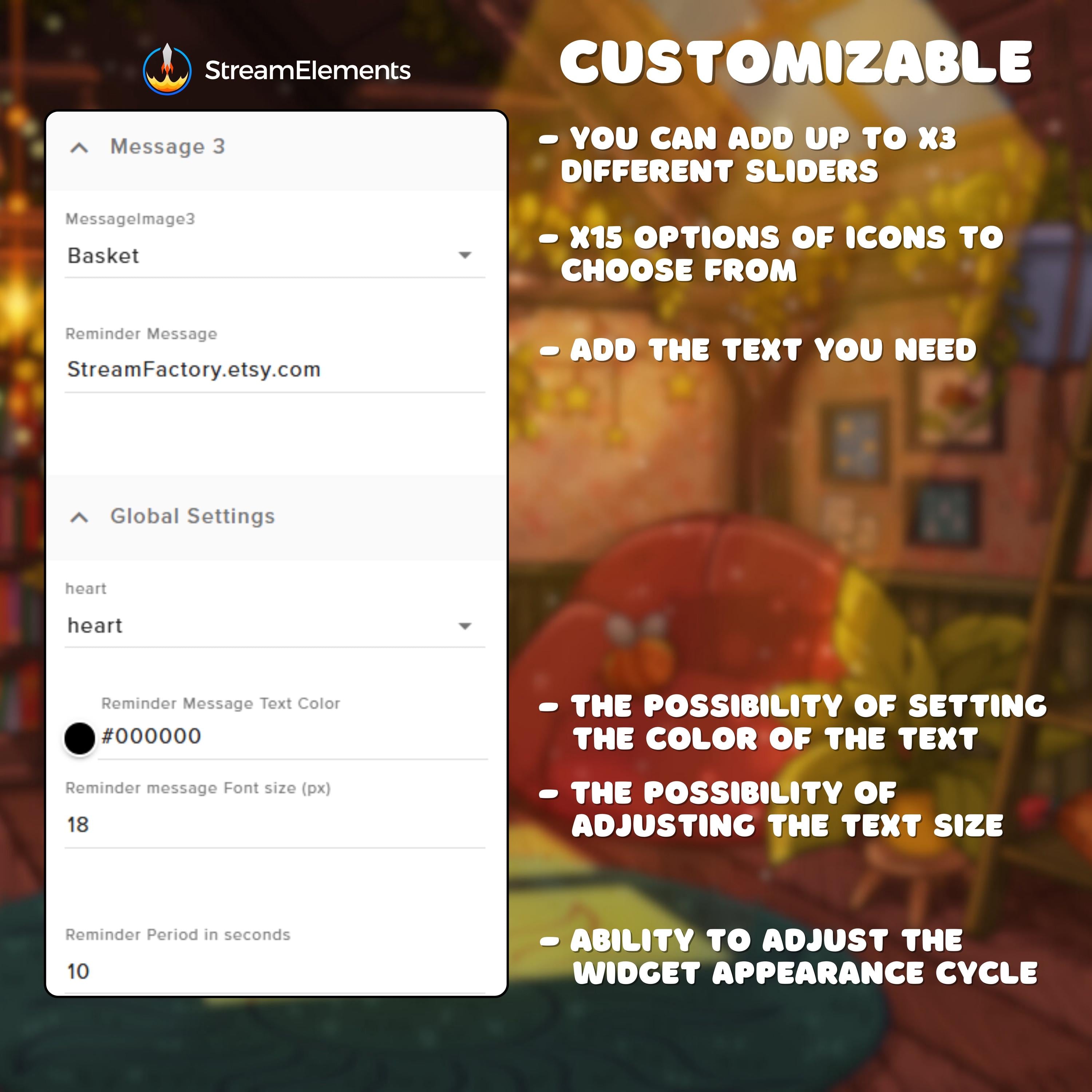 Animated Stream Widget - Social Media Rotator