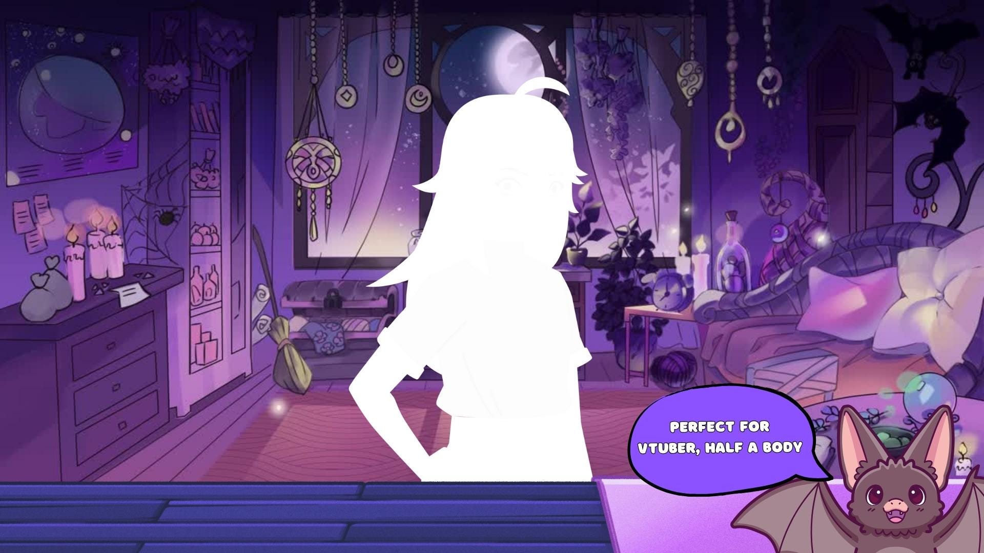 Animated background - Witch's Room | For VTubers & Streamers