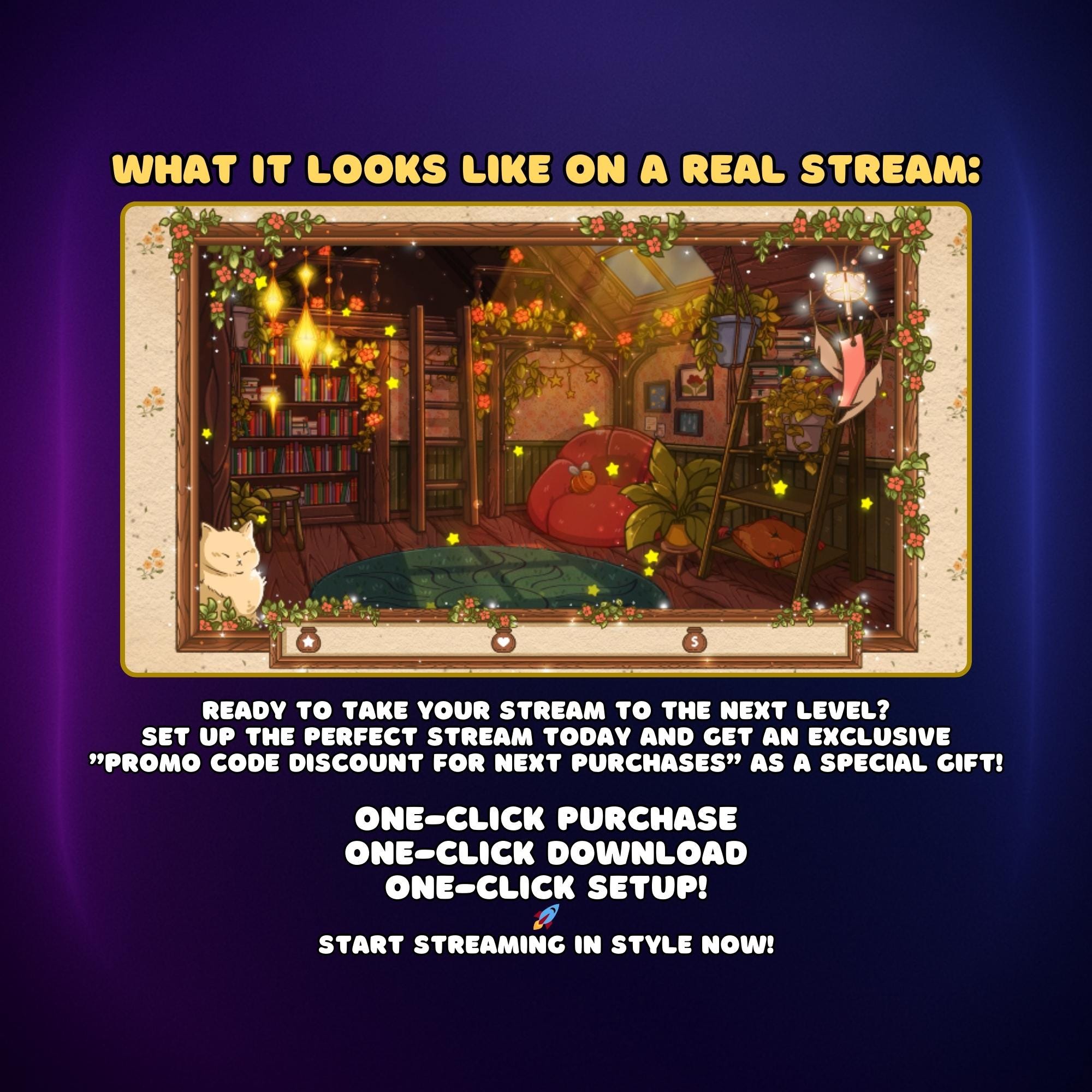 Animated Stream Decoration & Widget: Floating Animated Overlay