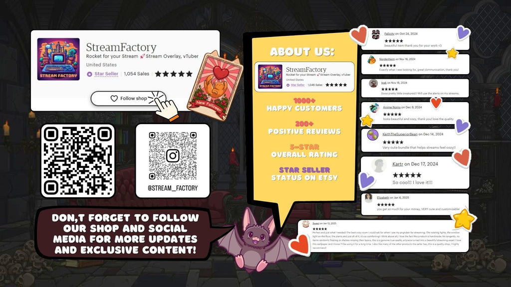 Animated background - Gothic Vampire Room | For VTubers & Streamers