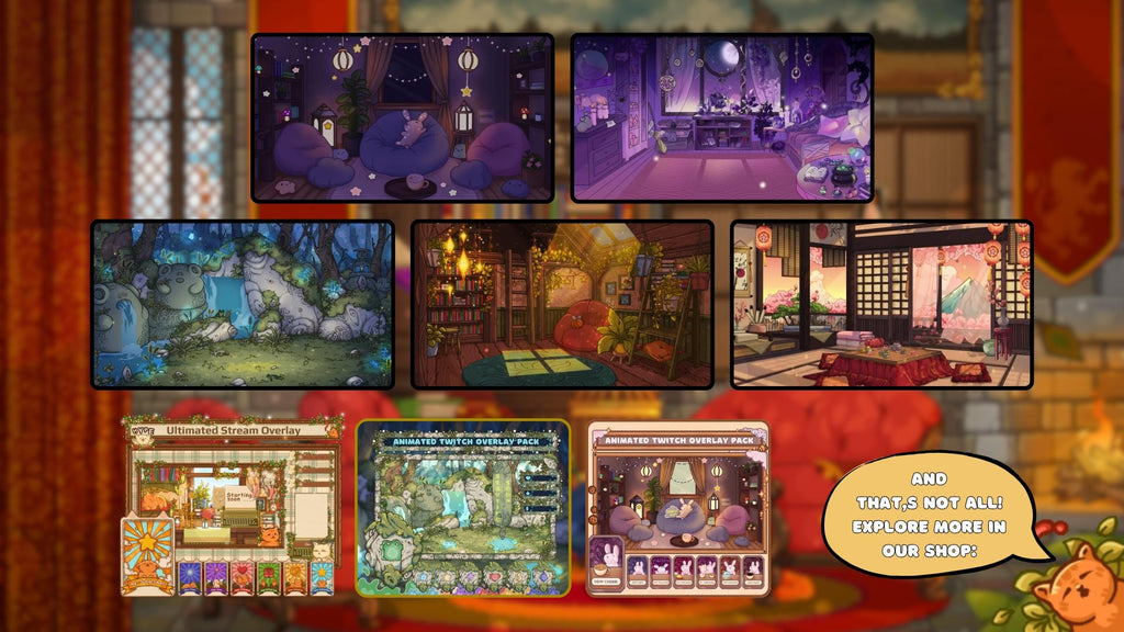 Animated background - Wizard Room, For VTubers & Streamers