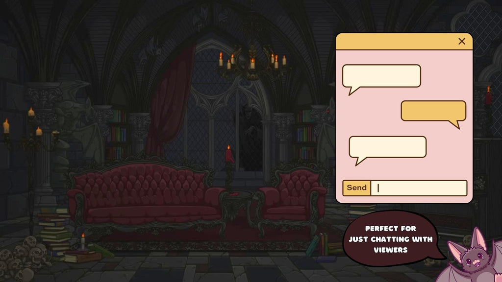 Animated background - Gothic Vampire Room | For VTubers & Streamers