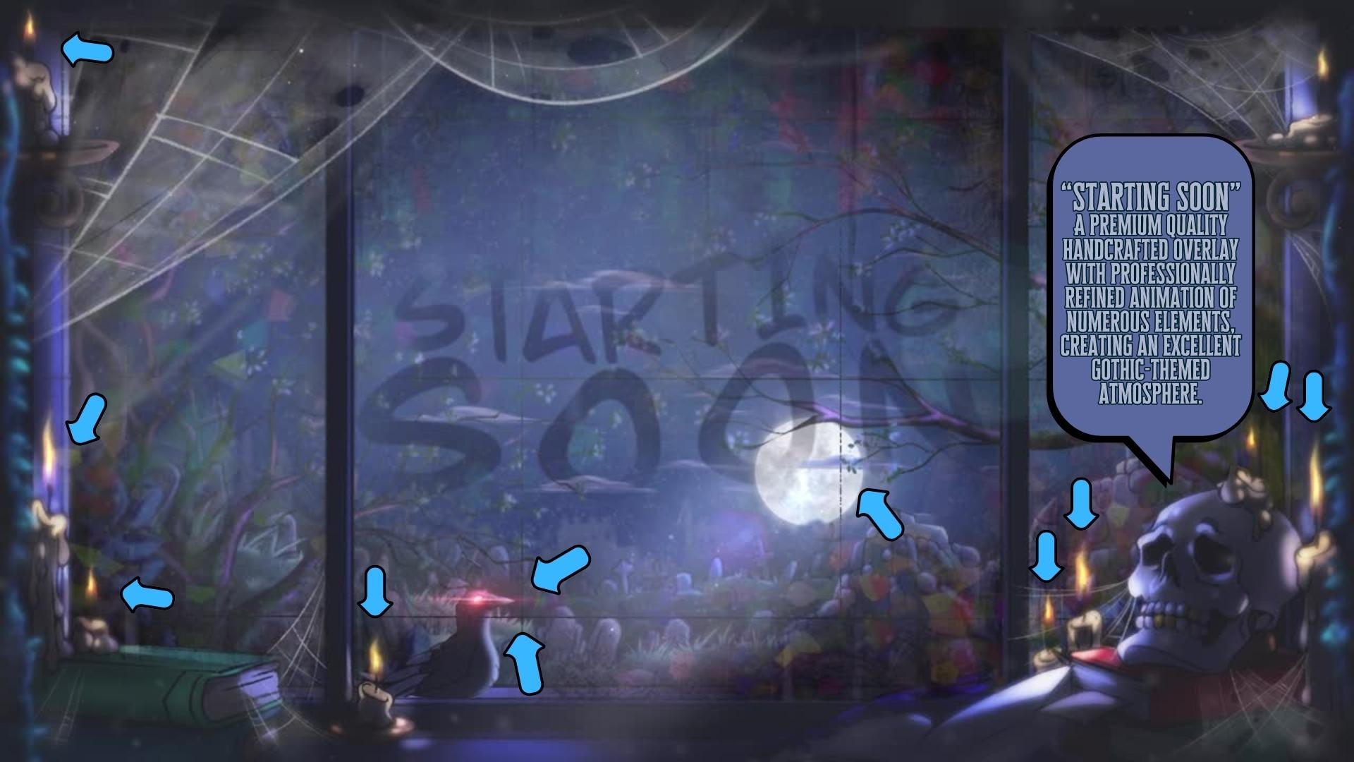 Animated Stream Screens in Gothic Cemetery Theme