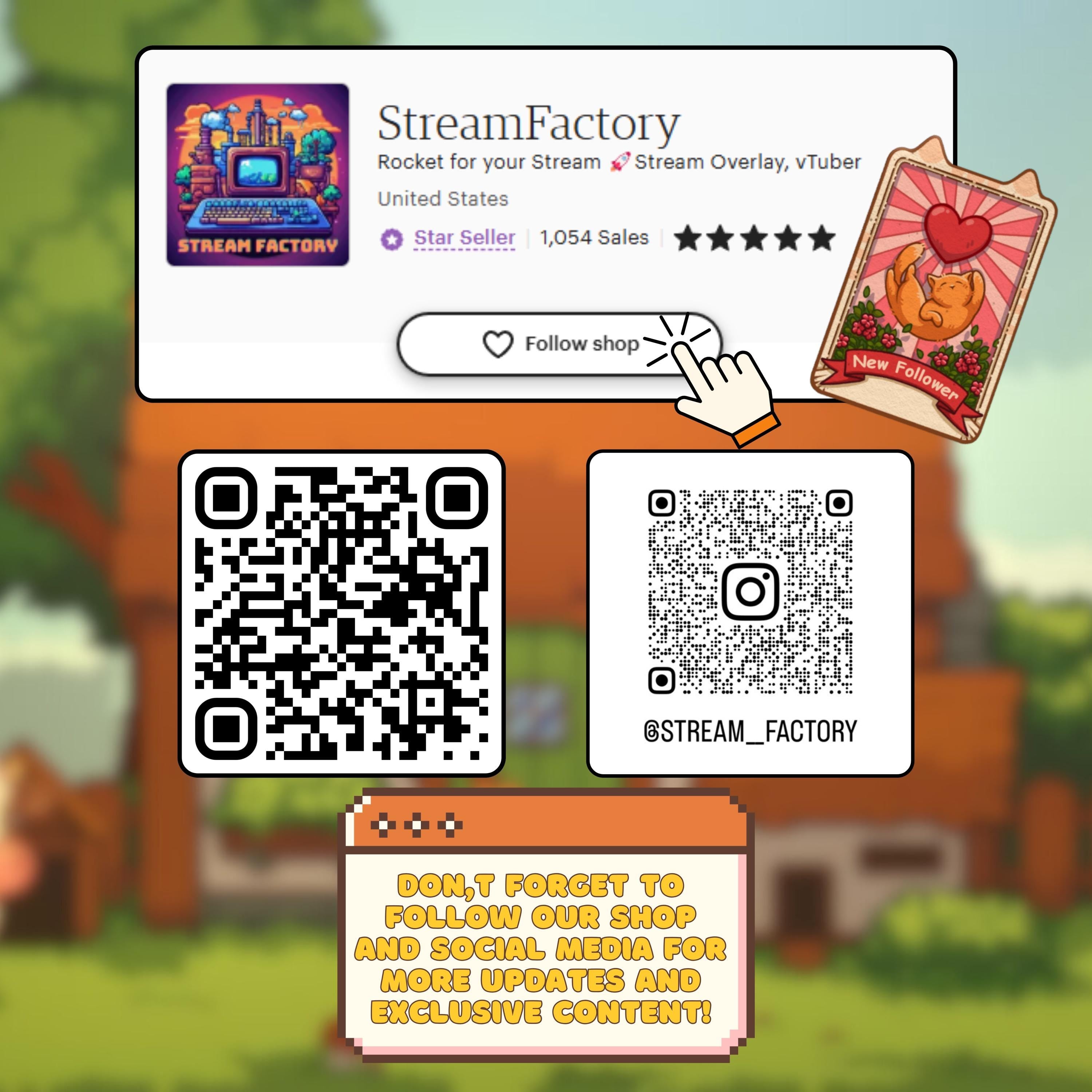 Animated Stream Alerts Pack in Cozy Pixel Farm Theme