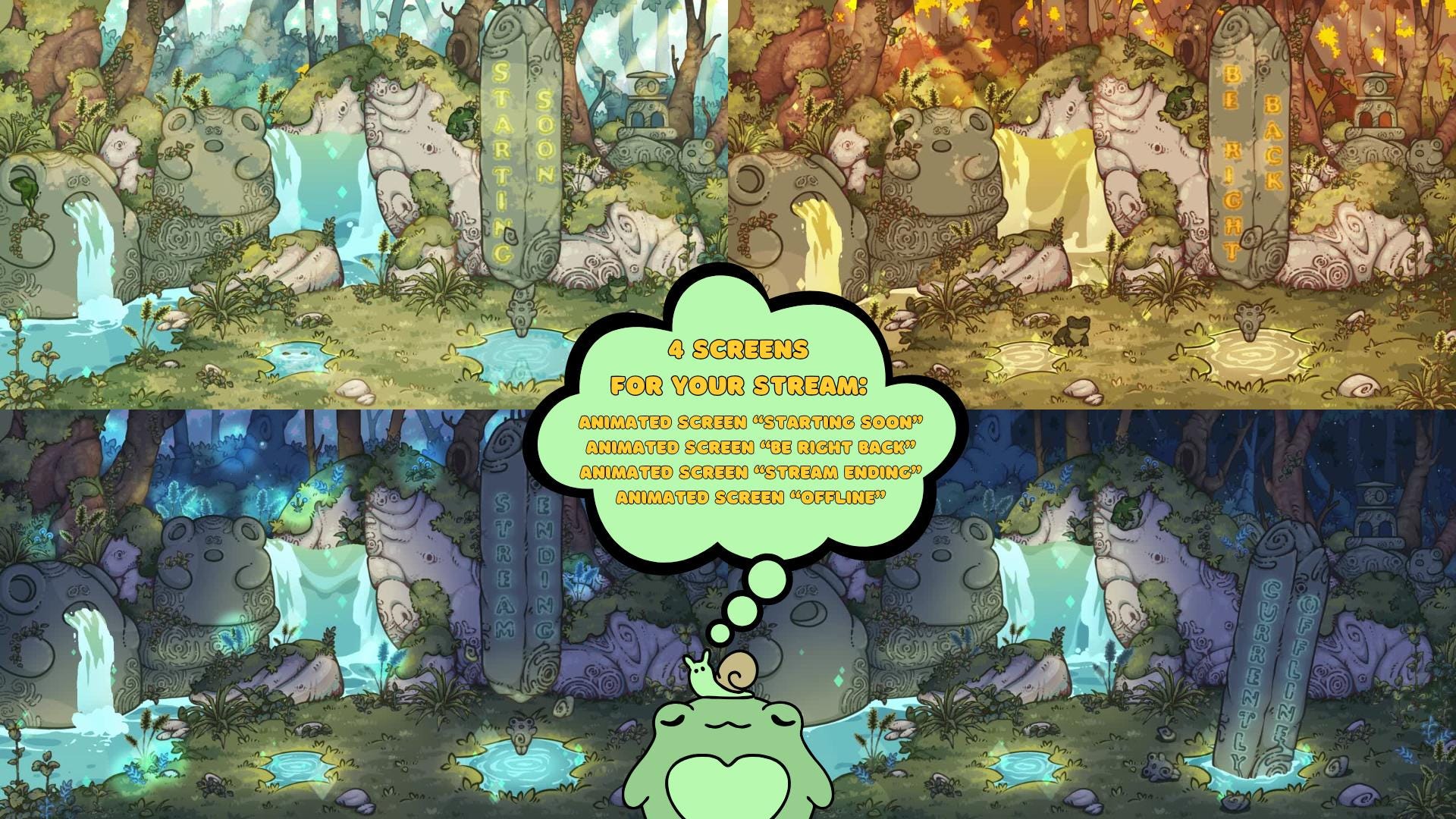 Animated Twitch Overlay Pack - Enchanted Forest