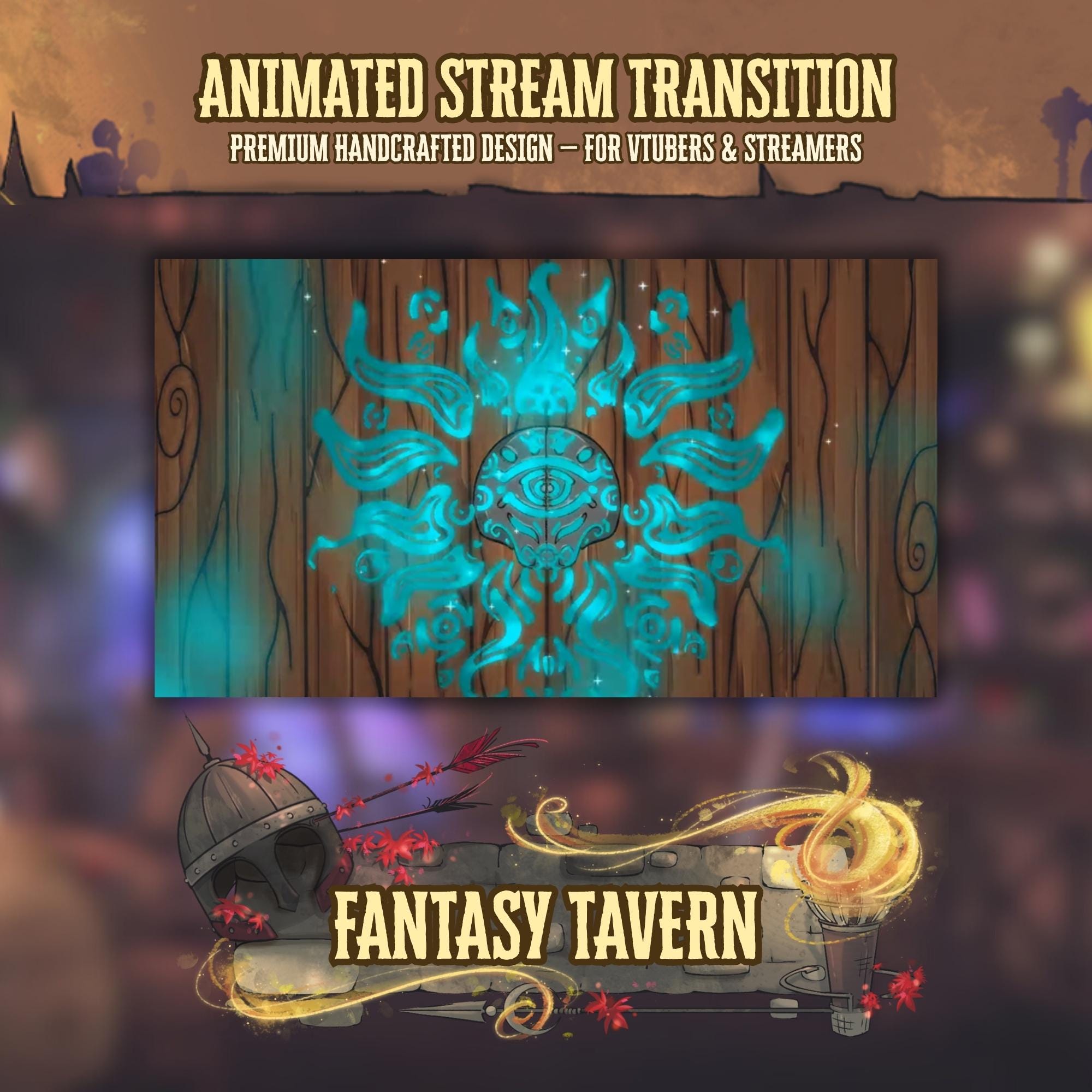 Animated Stream Transition – Fantasy Medieval Tavern Door